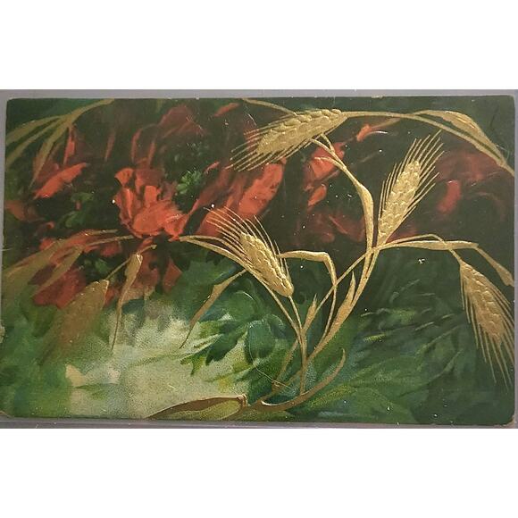 Lot Of Four Vintage Antique Embossed Postcards Flowers - Picture 5 of 9